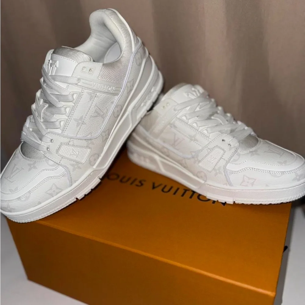 Louis Vuitton Sneakers, NIB, Box, dust bags, and 2 sets of laces! US 9 - Picture 2 of 7